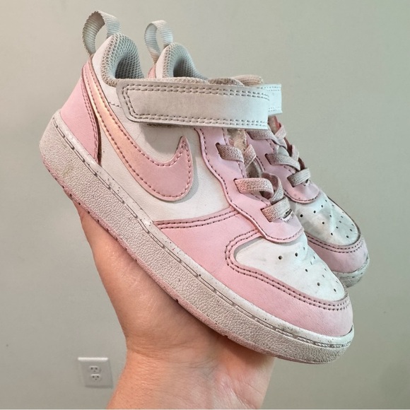 Nike Toddlers Court Borough Low Recraft Pink White Sneakers Size 9C - Picture 1 of 7